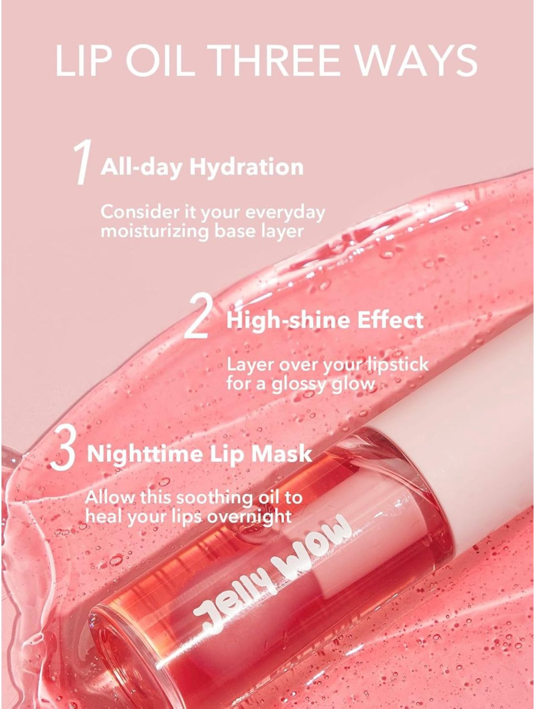✨ Jelly Wow Lip Oil – Glossy & Moisturizing Lip Care in Multiple Shades