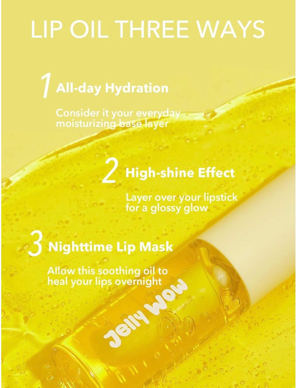 ✨ Jelly Wow Lip Oil – Glossy & Moisturizing Lip Care in Multiple Shades
