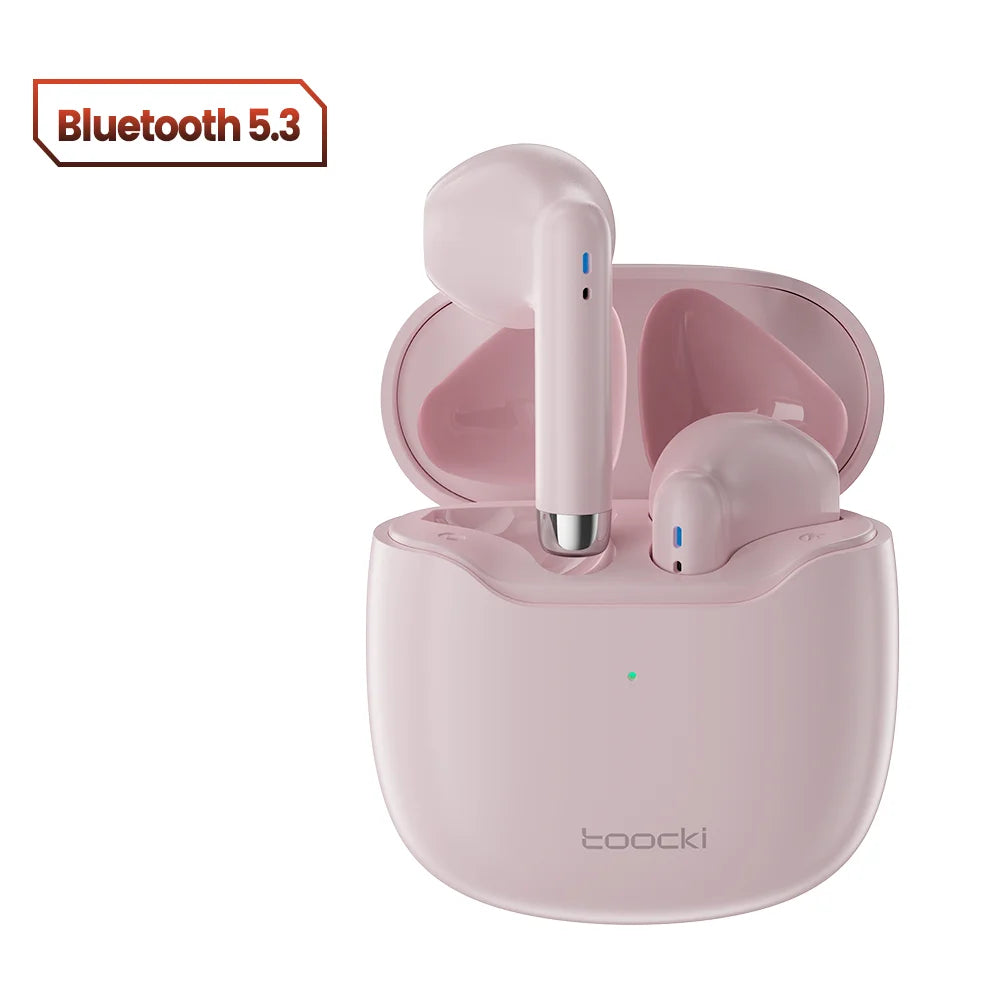Toocki V08 TWS Bluetooth 5.3 Wireless Earphones IPX4 Waterproof Mono-binaural Mode Compatible Touch Control Headphone with Mic