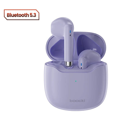 Toocki V08 TWS Bluetooth 5.3 Wireless Earphones IPX4 Waterproof Mono-binaural Mode Compatible Touch Control Headphone with Mic