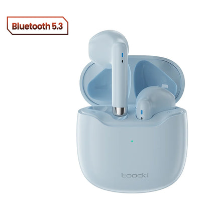 Toocki V08 TWS Bluetooth 5.3 Wireless Earphones IPX4 Waterproof Mono-binaural Mode Compatible Touch Control Headphone with Mic
