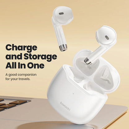 Toocki V08 TWS Bluetooth 5.3 Wireless Earphones IPX4 Waterproof Mono-binaural Mode Compatible Touch Control Headphone with Mic