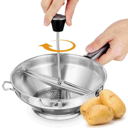 1pc Stainless Steel Potato Presser Manual Vegetable Masher Kitchen Fruit Tool Food Processor Dining Accessory For Potatoes