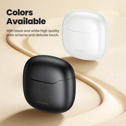 Toocki V08 TWS Bluetooth 5.3 Wireless Earphones IPX4 Waterproof Mono-binaural Mode Compatible Touch Control Headphone with Mic