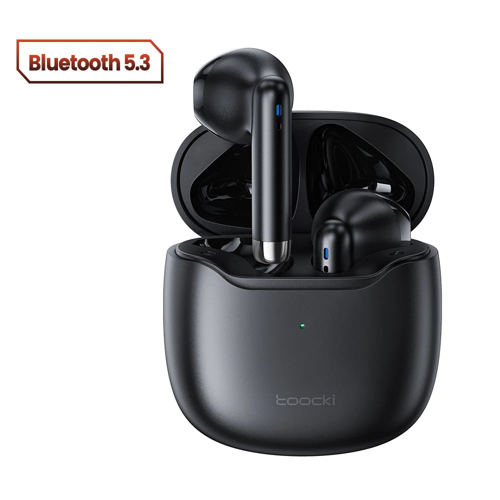 Toocki V08 TWS Bluetooth 5.3 Wireless Earphones IPX4 Waterproof Mono-binaural Mode Compatible Touch Control Headphone with Mic