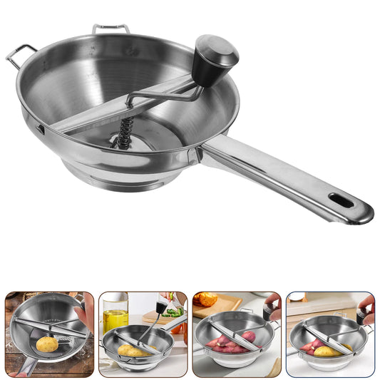 1pc Stainless Steel Potato Presser Manual Vegetable Masher Kitchen Fruit Tool Food Processor Dining Accessory For Potatoes